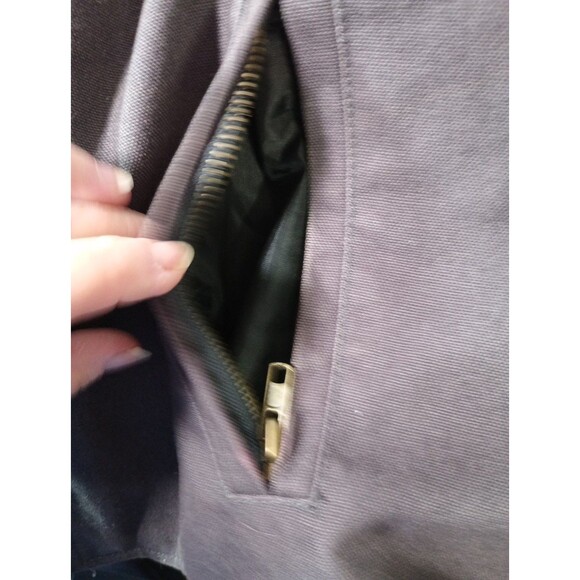 Smith’s Workwear Sherpa Lined Canvas Vest L Brown Zip Front Utility Outdoor - Picture 9 of 13